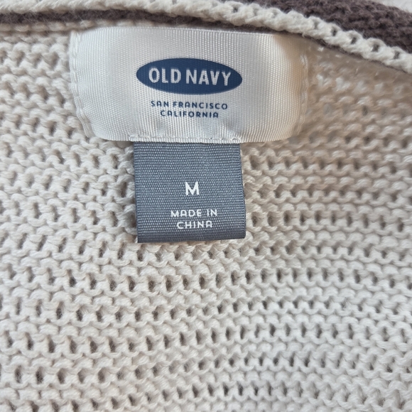 Old Navy Brown Striped  Crew Neck Sweater Size Med - Picture 5 of 5